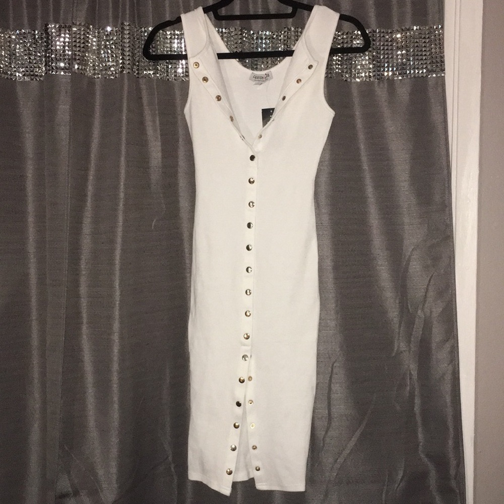 White button dress